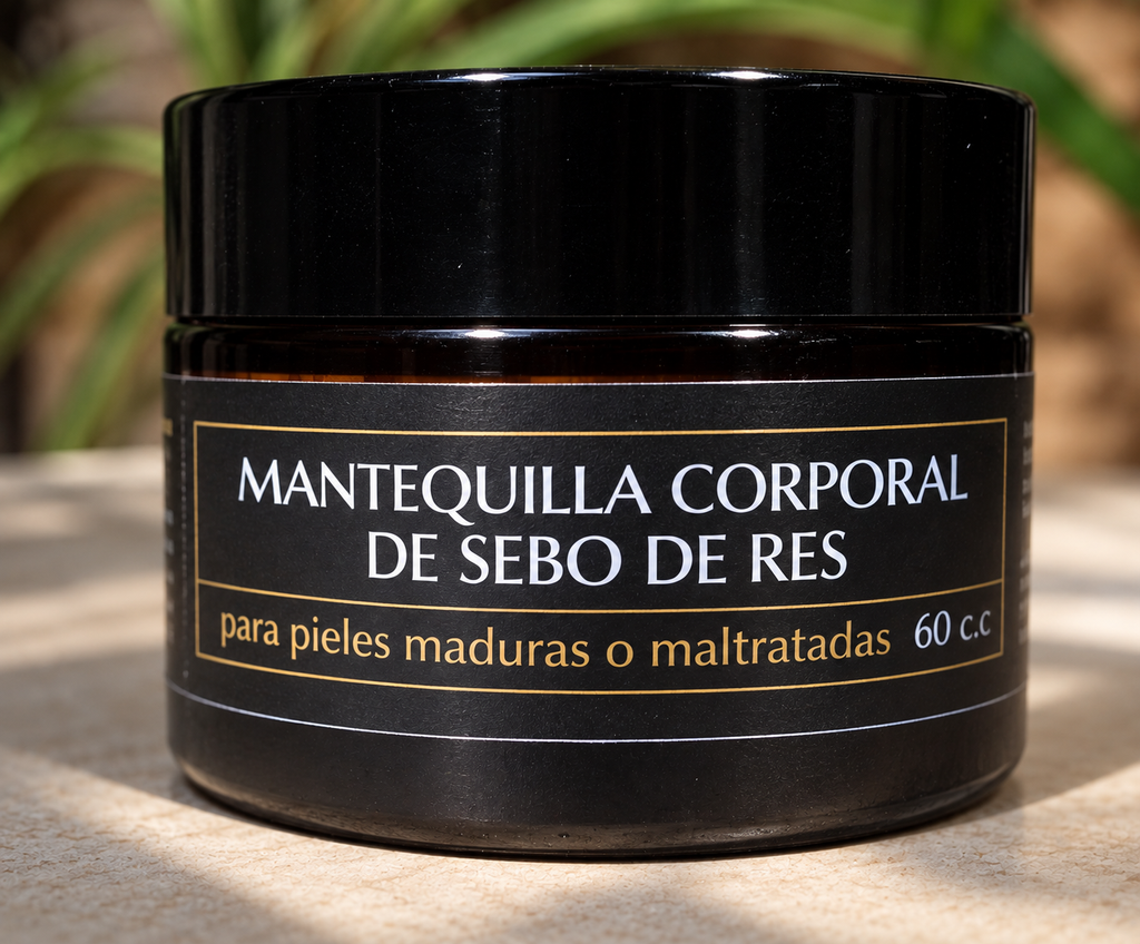 Mantequilla Corporal De Sebo De Res Con Fragancia A Vainilla 60ml