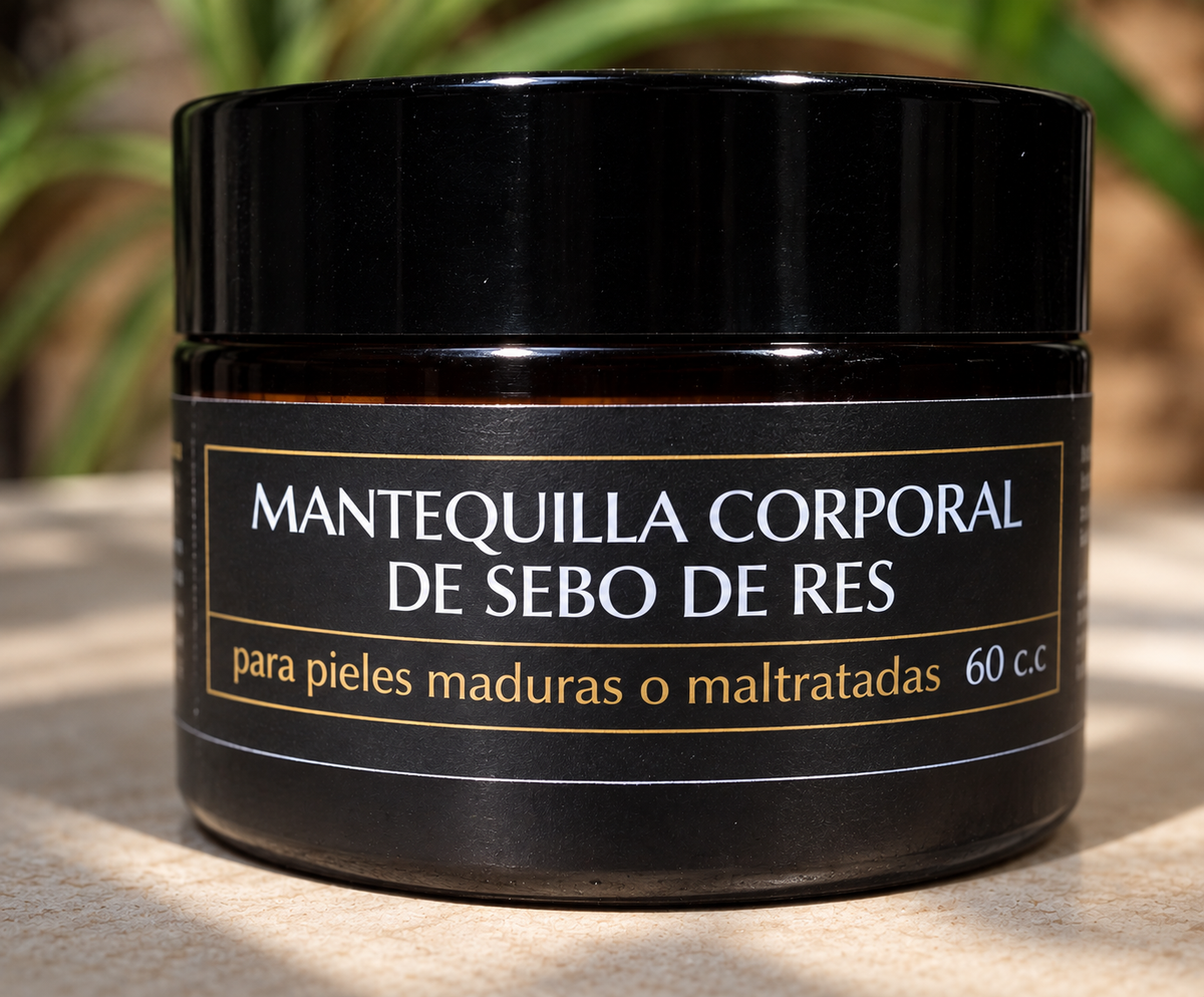 Mantequilla Corporal De Sebo De Res Con Fragancia A Vainilla 60ml