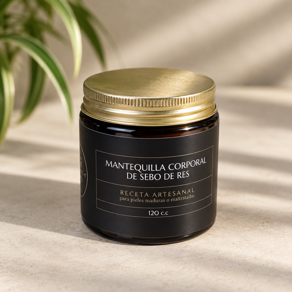 Mantequilla Corporal De Sebo De Res Con Fragancia A Vainilla 120ml